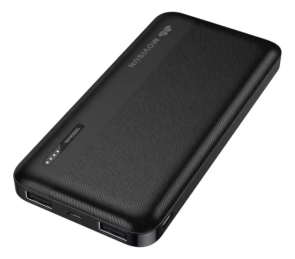 Power Bank 10.000 Movisun Rocket P11 2.1 Amperios Color Negro