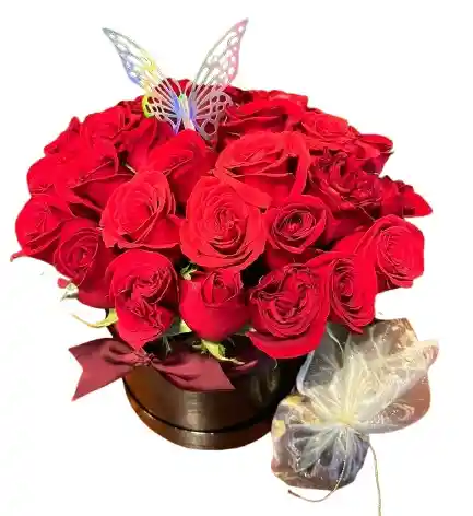 Caja Negra – Rosas Rojas Con Mariposa