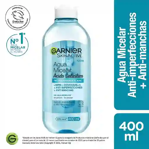 Agua Micelar Garnier Anti-imperfecciones Express Aclara 400ml