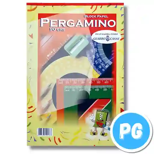 Block Papel Pergamino Cuartos 90grs 25 Hojas