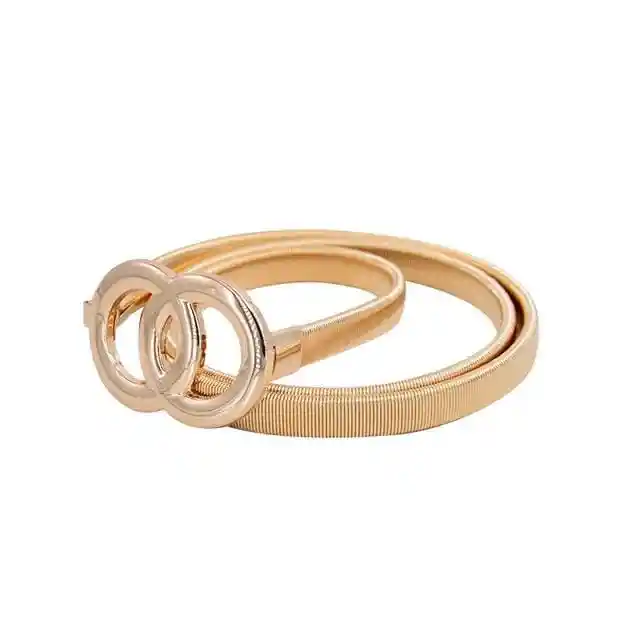 Cinturón Metalico Elástico Dorado