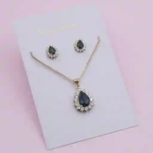 Set Dorado Gota Del Mar Negra