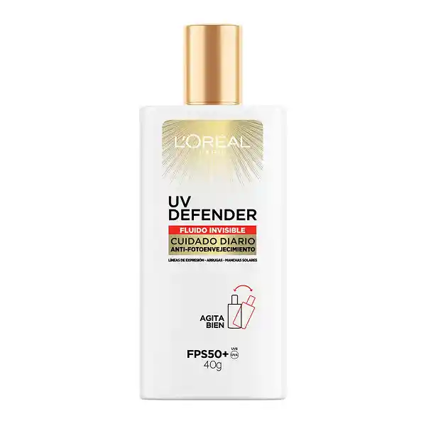 Protector Solar Diario Loreal Paris Uv Defender Fps 50+ 40gr