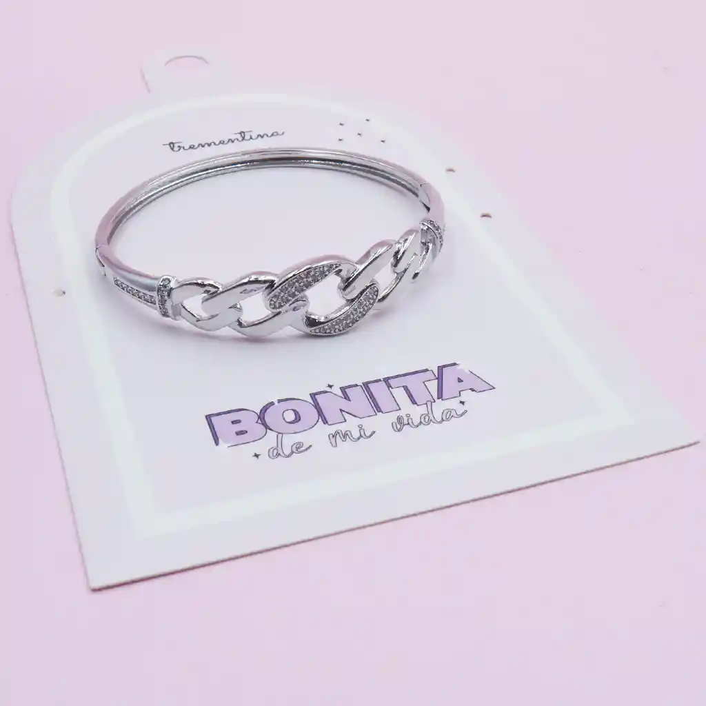Pulsera En Rodio