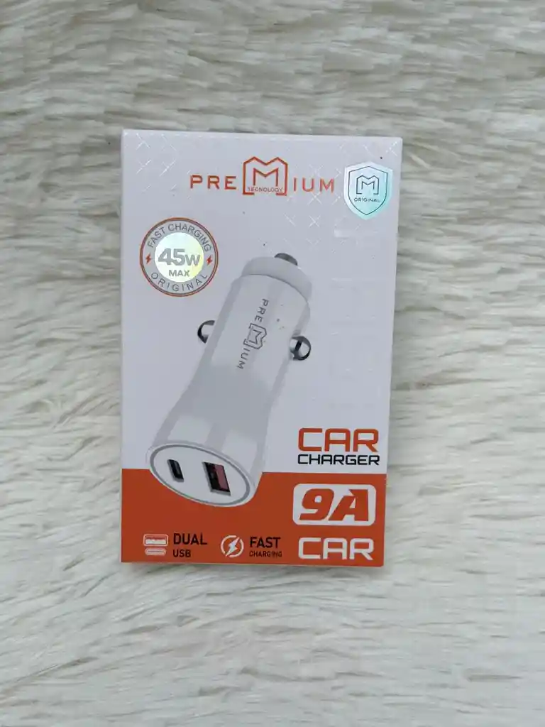 Cargador De Carro / Pluying Tipo C Y Usb / 9a / 45w