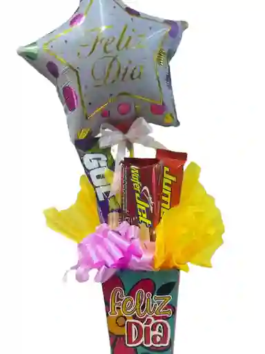 Ancheta Sencilla Con Dulces Y Globo