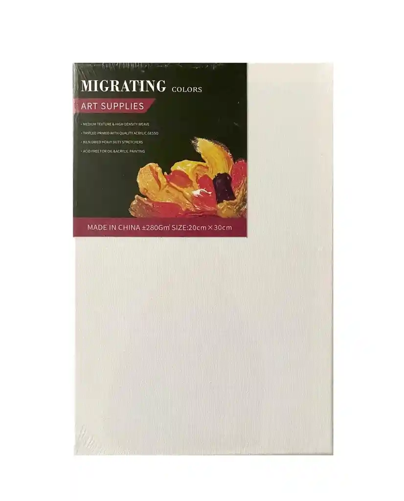 Lienzo Con Bastidor Redondo De 20 X 30 Cm