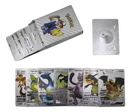 Cartas X 55 Pokémon Metalizadas Coleccionables