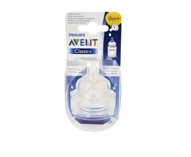 Chupos Tetinas Teteros Avent Classic Flujo Recien Nacidos X2
