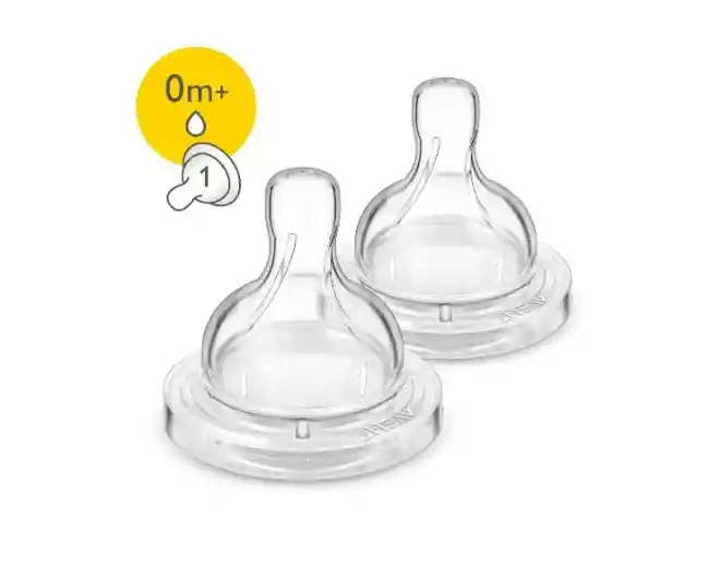 Chupos Tetinas Teteros Avent Classic Flujo Recien Nacidos X2