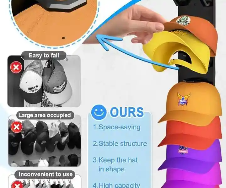 Organizador Perchero De Gorras Metálico