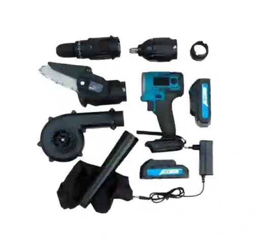Kit Multiherramienta Inalámbrica Alhuang 48v Li-ion Con Accesorios Intercambiables