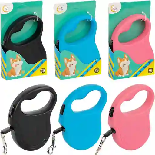 Correa Para Perro Retractil 5 Metros Colores Surtidos