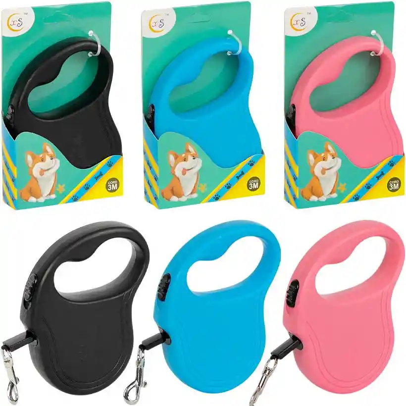 Correa Para Perro Retractil 5 Metros Colores Surtidos