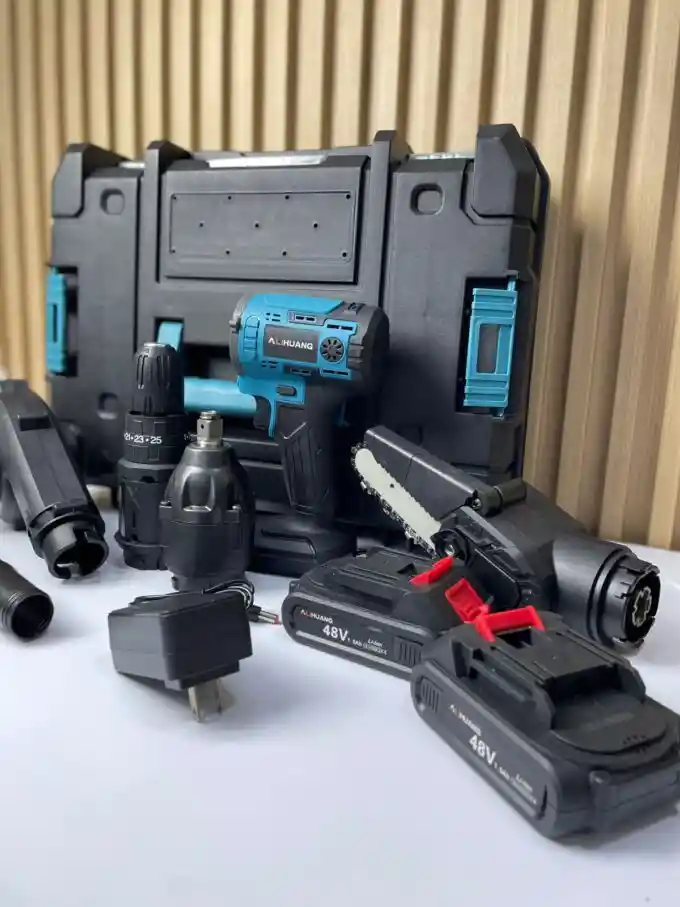 Kit Multiherramienta Inalámbrica Alhuang 48v Li-ion Con Accesorios Intercambiables