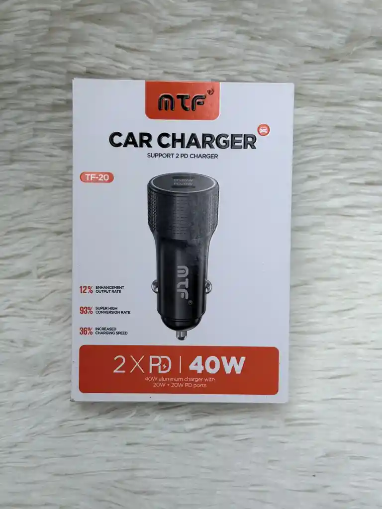 Pluying De Carro 2 Entradas Tipo C 20w C/u / Carga Rapida