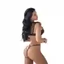 Conjunto Lenceria Denise Lerot Negro Talla S/m