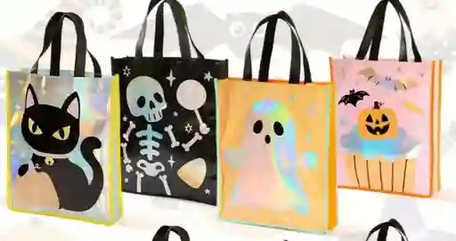 Bolsas Para Dulces Grandes Tornasoladas Halloween