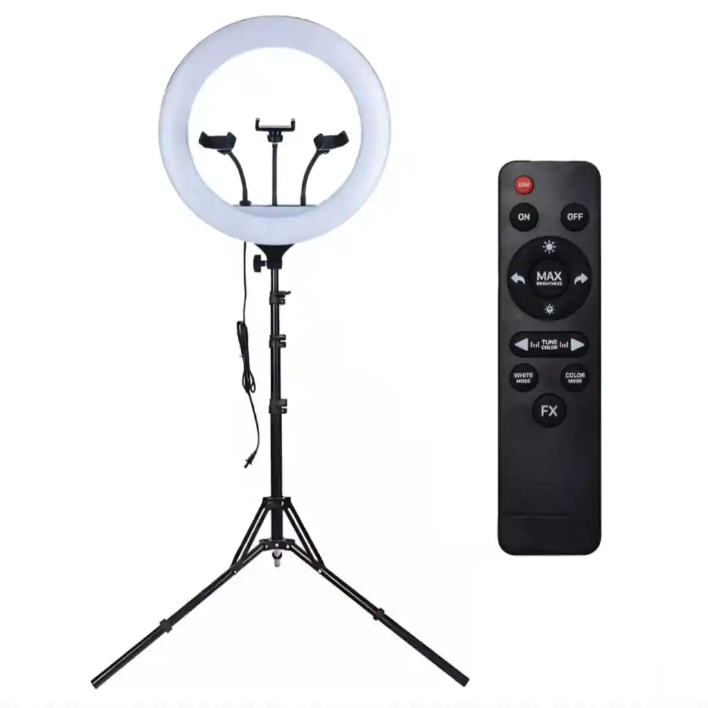 Aro De Luz Led Rgb 45 Cm Profesional + Control + trípode