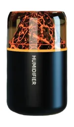 Humidificador Aromatizante Difusor Estilo Volcán Negro Pequeño