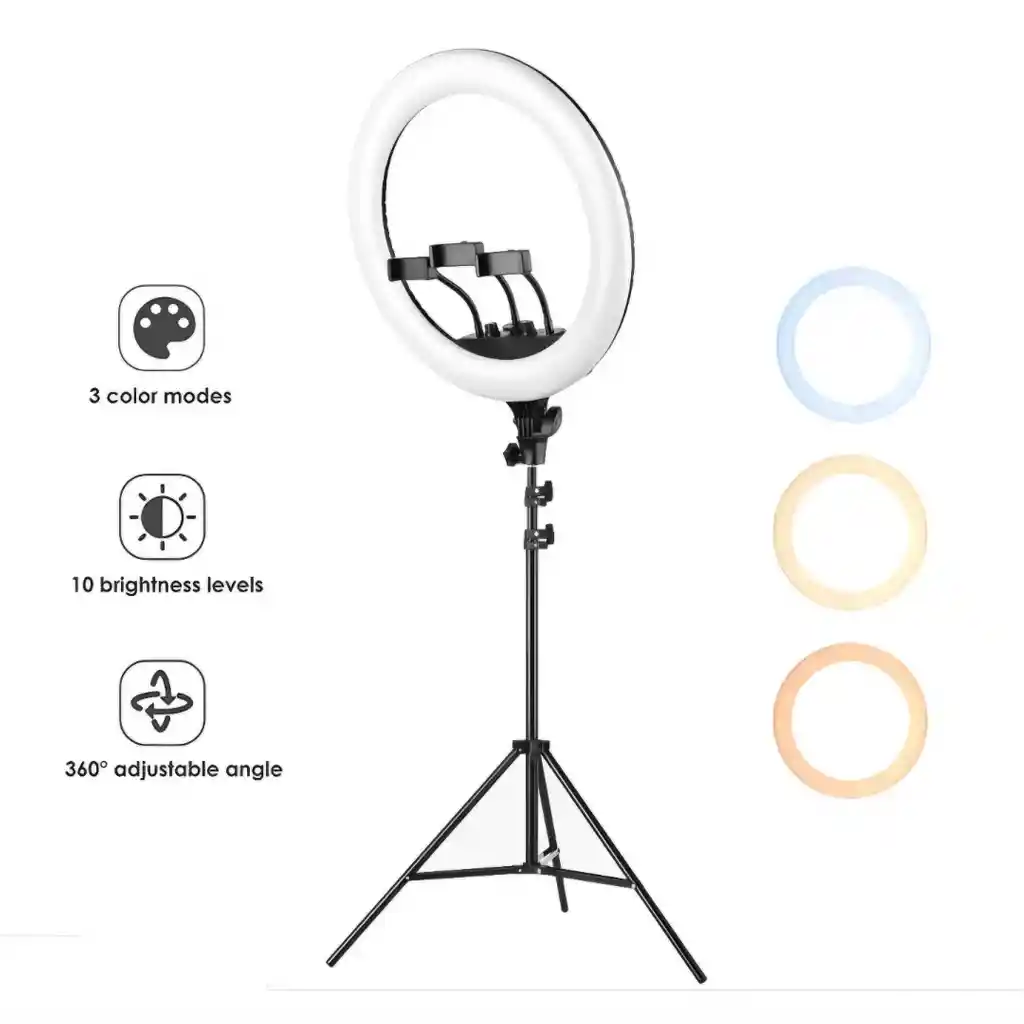Aro De Luz Led Rgb 45 Cm Profesional + Control + trípode