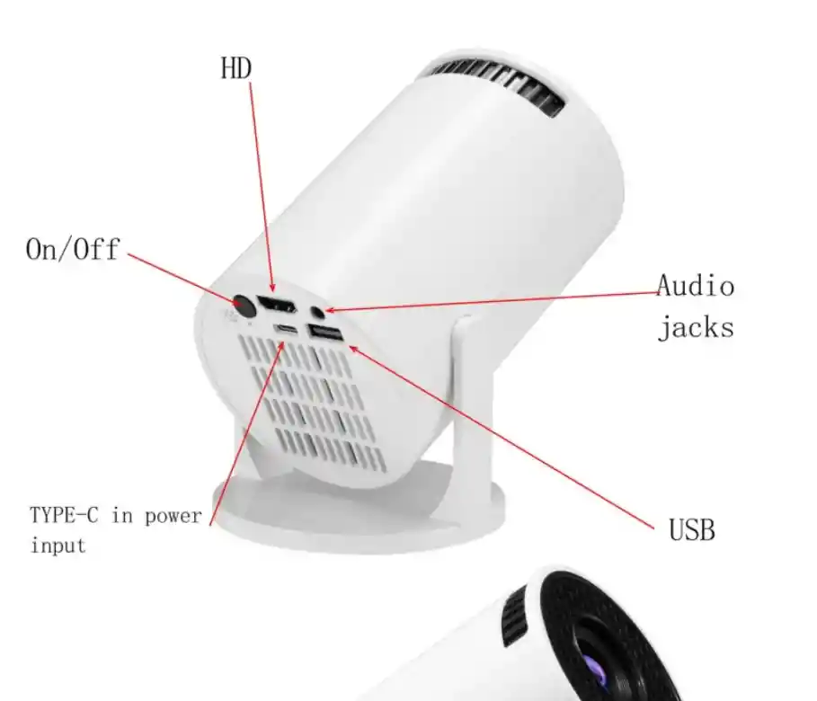 Proyector De Imagen Led Blanco Wi-fi Ready Wireless Make