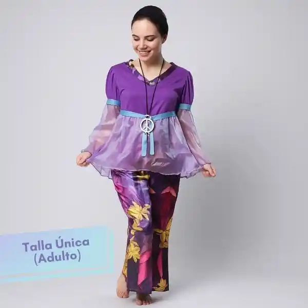 Disfraz Halloween Adulto Hippie Talla Única