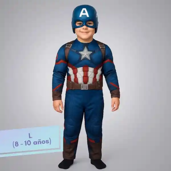 Disfraz Halloween Capitán América Talla L (8-10 Años)