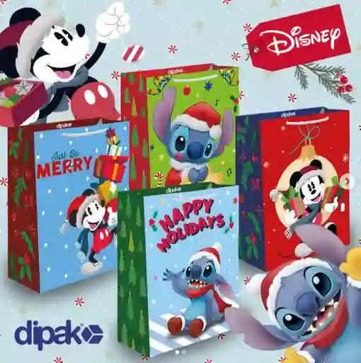 Navidad Bolsa Regalo Niño Personajes Modelos Surtidos 32x26cm