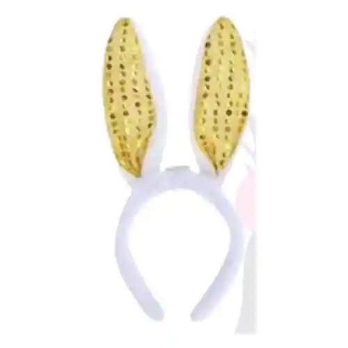 Orejas De Conejo Peluche Con Lentejuela