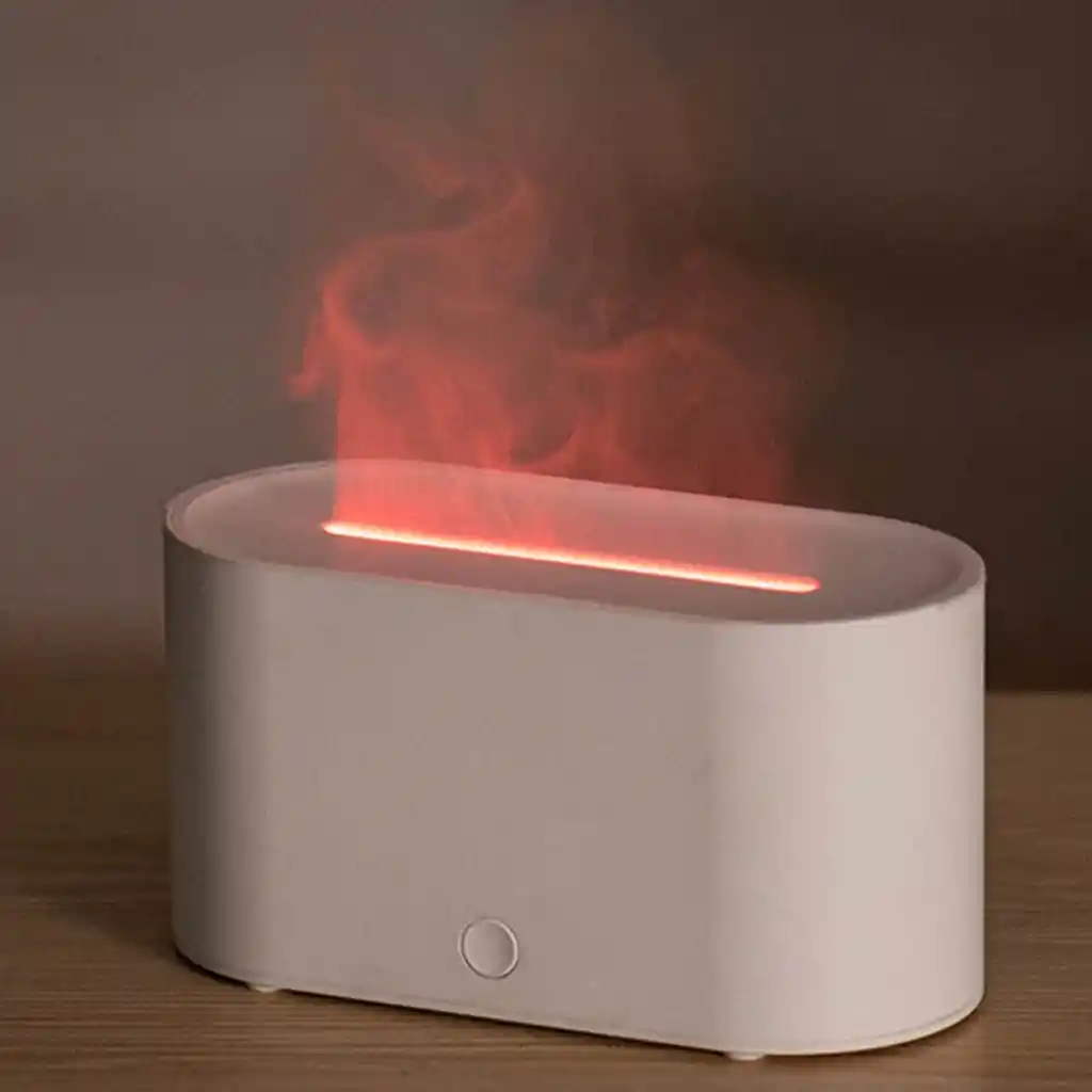 Humidificador Aromatizante Difusor Estilo Chimenea Blanco
