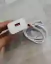Cargador Naisu Completo Adaptador Y Cable Tipo C Blanco Rapido