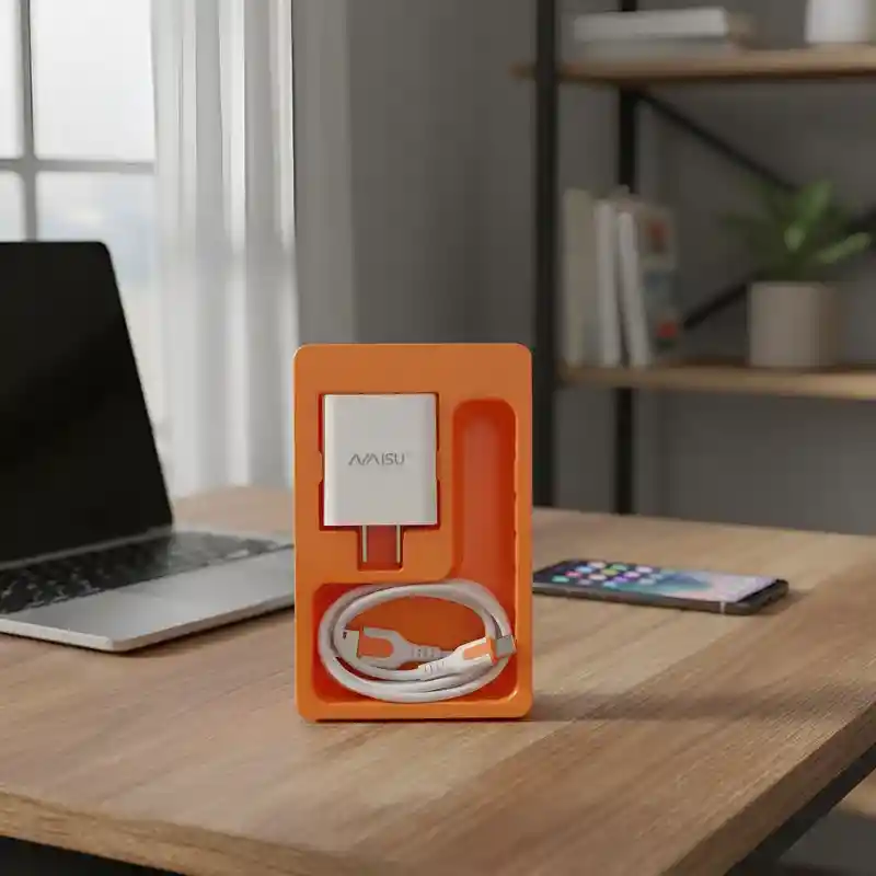 Cargador Naisu Completo Adaptador Y Cable Tipo C Blanco Rapido