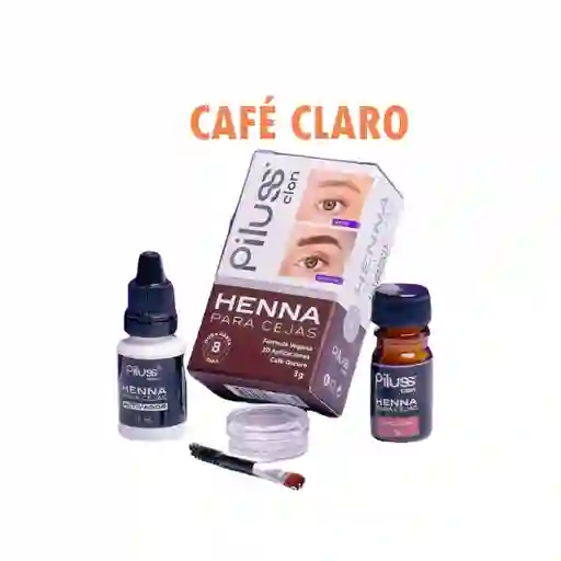Piluss Henna Para Cejas Cafe Claro