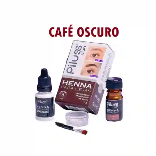 Piluss Henna Para Cejas Cafe Oscuro