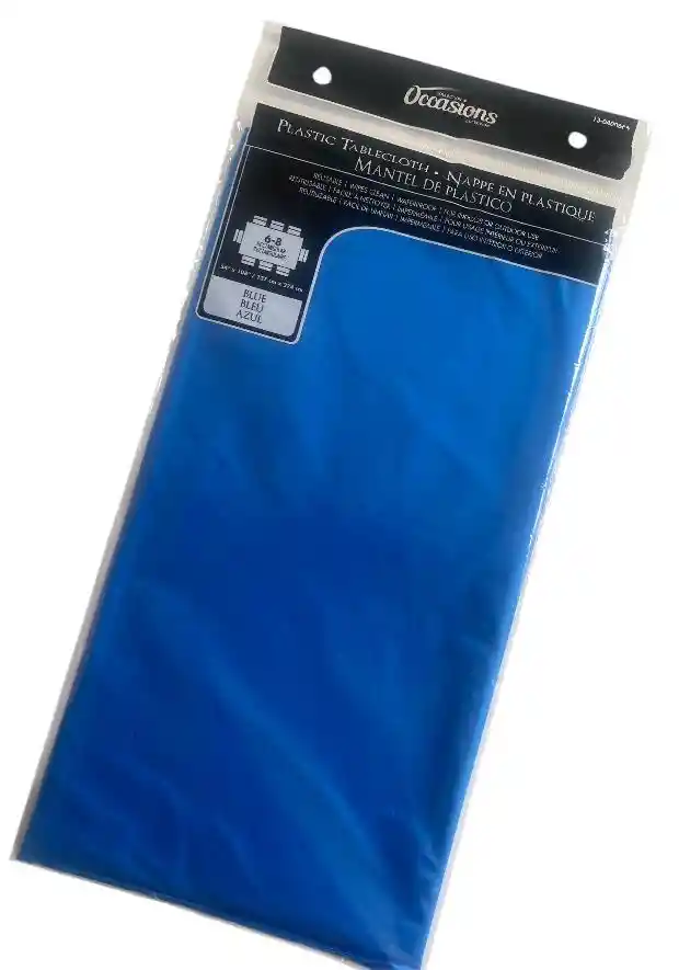 Mantel Azul Plástico Desechable