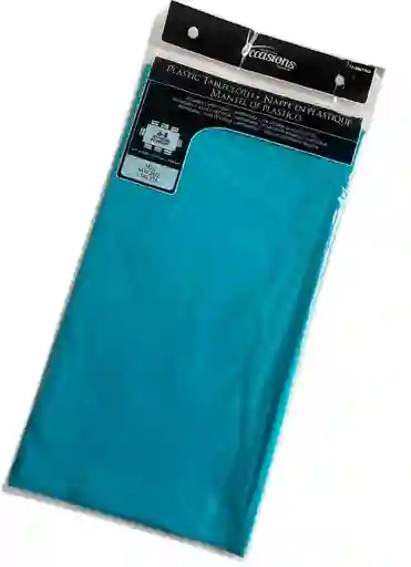 Mantel Turquesa Plástico Desechable