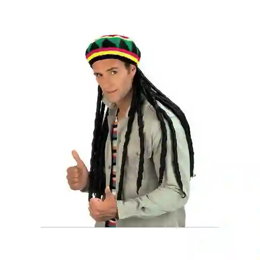 Peluca Rasta | Gorro Rastafari Accesorio Disfraz