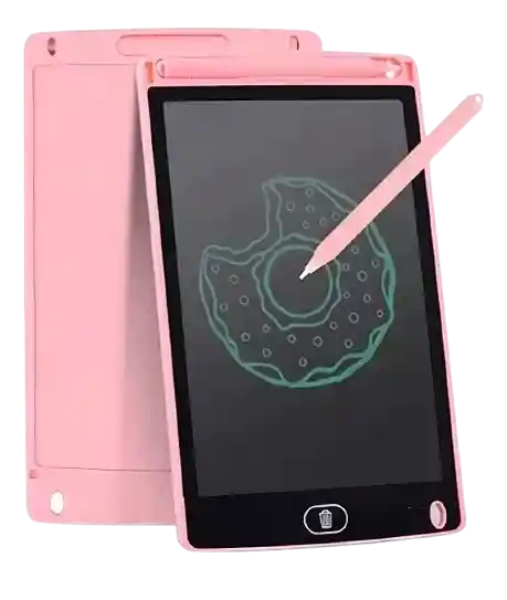 Tableta De Escritura Infantil Lcd 19cm Tablet Dibujo Rosa