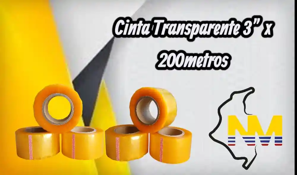 Cinta Transparente 3¨ X200metros