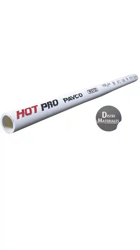 Tubo Cpvc 1/2" 50 Cm Presion Pavco