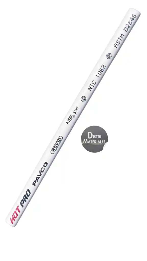 Tubo Cpvc 1 1/2" 50 Cm Presion Pavco