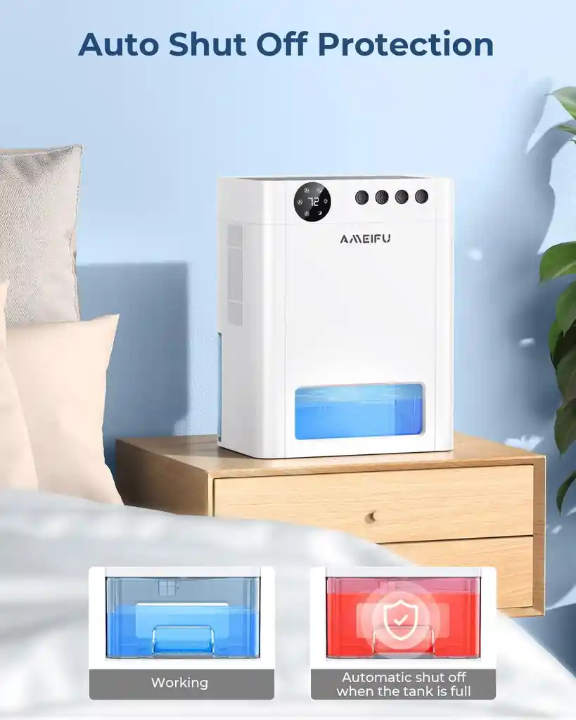 Deshumidificador Ultra Silencioso Electrico Portatil