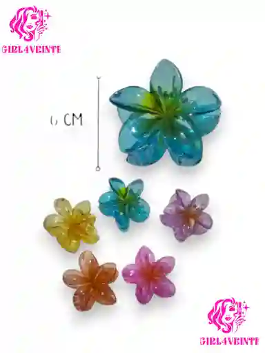 Caiman Plastico Flor Para Cabello