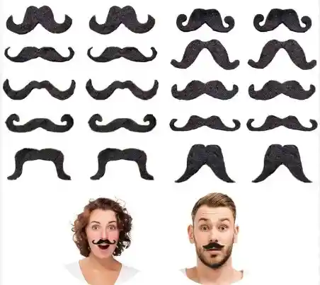Bigotes Falsos Novedosos Bigotes Autoadhesivos Cosplay Halloween - Rappi
