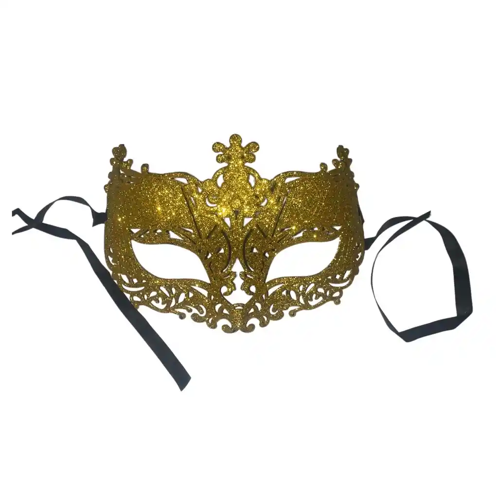Antifaz Escarchado Dorado