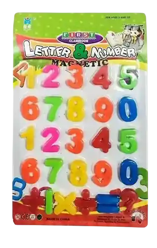 Didactico Set Numeros En Pasta Magneticos Infantil