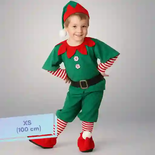 Disfraz Navidad Duende Niño Talla Xs (100 Cm)