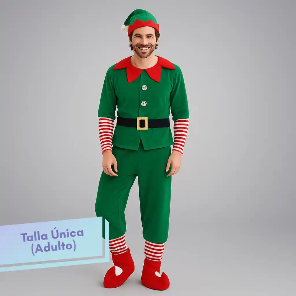 Disfraz Navidad Duende Hombre (talla Única)