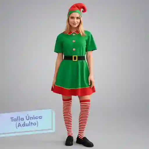 Disfraz Navidad Duende Mujer (talla Única)